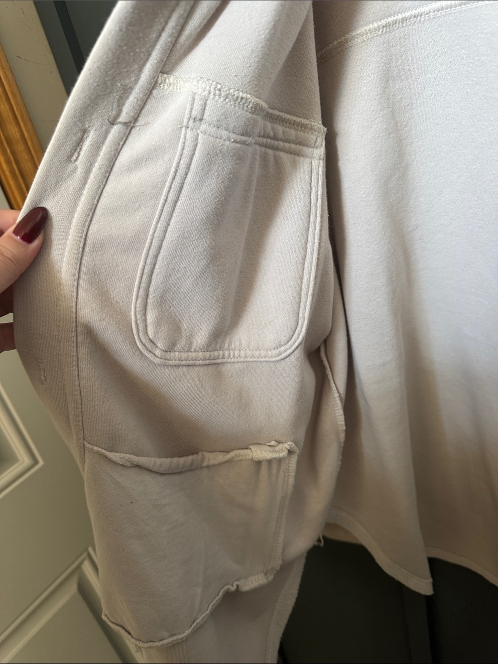 Cream Button-Up Shacket - Picture 4 of 5